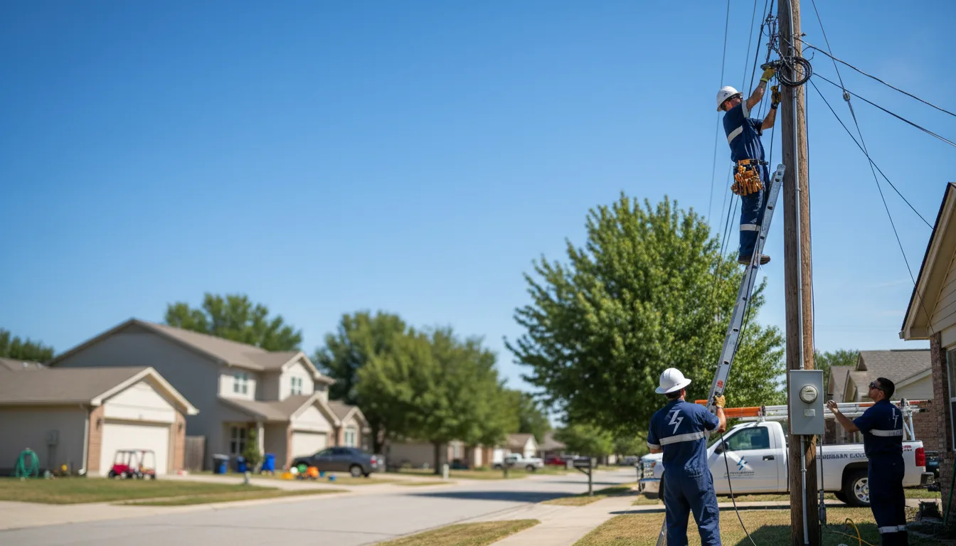 Residential electrician providing installation services in Wheatland, OK